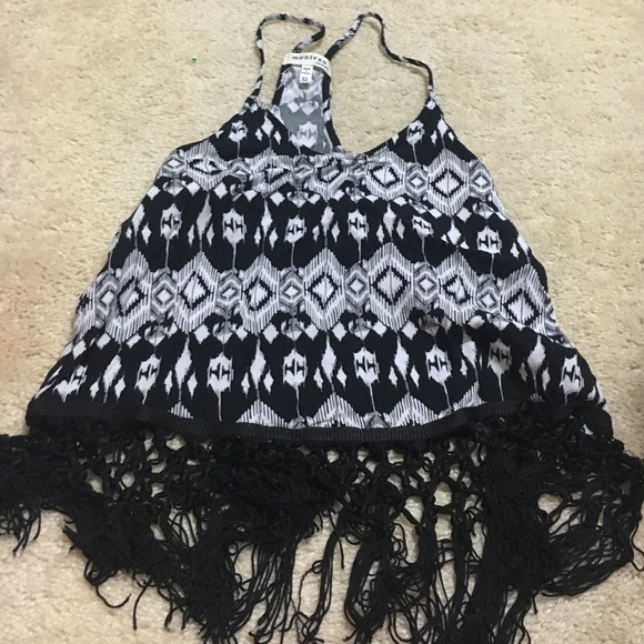 Black and white crop top