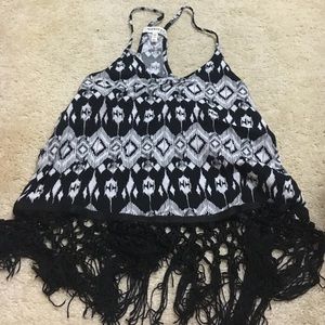 Black and white crop top