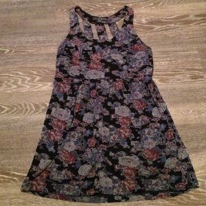Flowy dark floral top