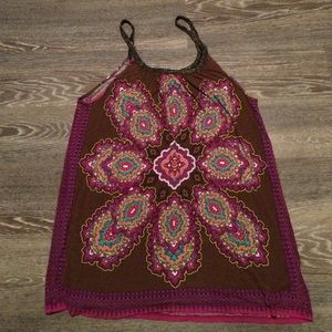 Long patterned shirt