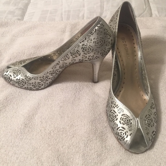 Silver BCBGirls heels - Picture 2 of 3