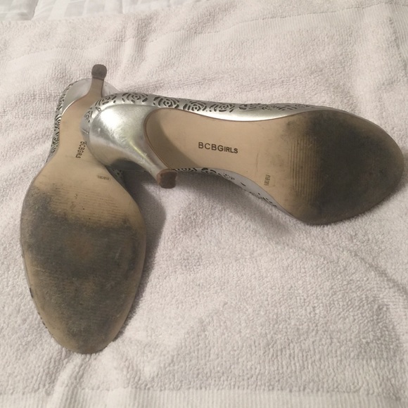 Silver BCBGirls heels - Picture 3 of 3