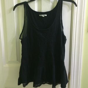 American Eagle Black Lacey Top
