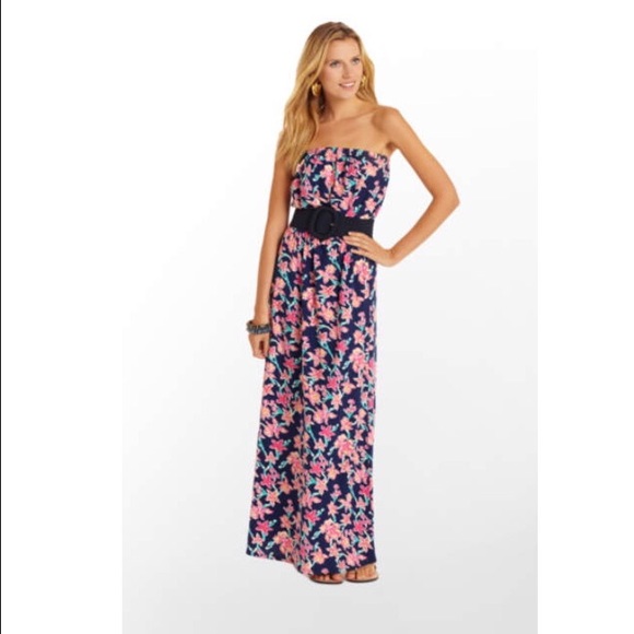 Lilly Pulitzer strapless maxi dress - Picture 1 of 4