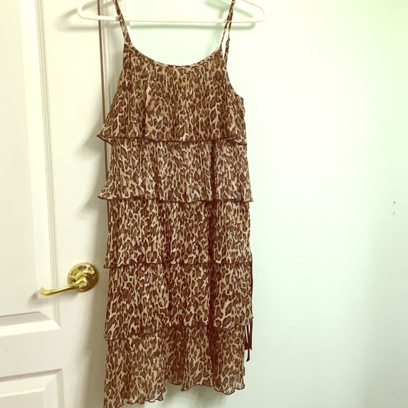 A cheetah print dress