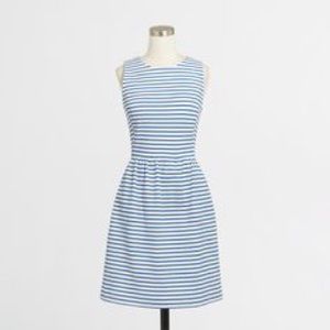 Blue and white striped ponte dress J Crew Factory