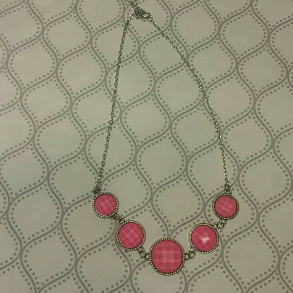 Pink stone necklace