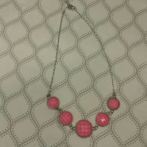 Pink stone necklace