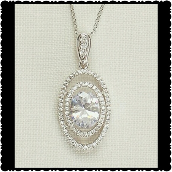 Double Pave Halo Pendant
