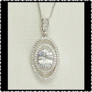 Double Pave Halo Pendant