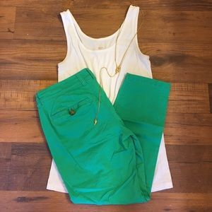 Kelly Green Cropped Pants
