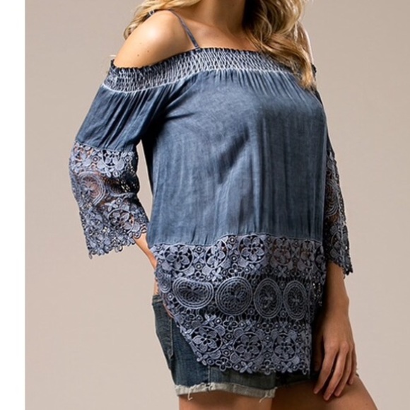 ‼️ Clearance Dusty Rose Crochet Tunic - Picture 5 of 5