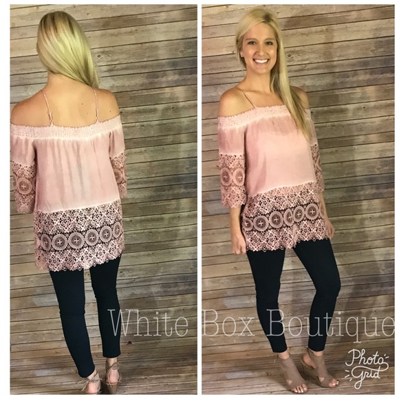 ‼️ Clearance Dusty Rose Crochet Tunic - Picture 2 of 5