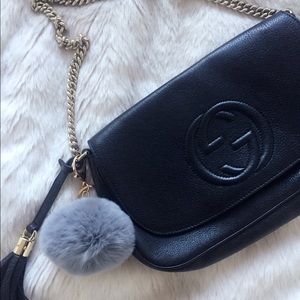 【gray】fluffy key chain