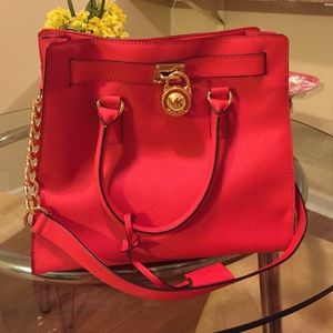 Michael Kors Hamilton Large Saffiano in Mandarin