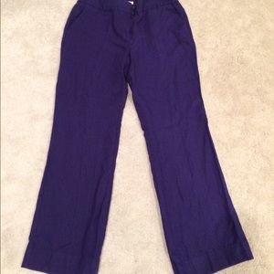 Ann Taylor Purple Linen Pants