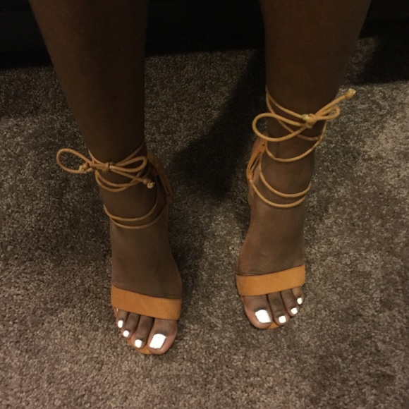 Cute cork heel sandals