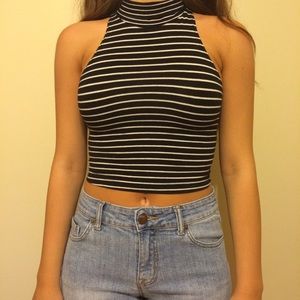 American Apparel Turtleneck Crop Top