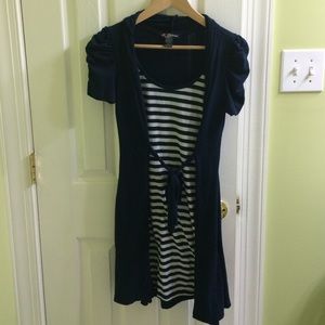 Navy Blue Striped Dress
