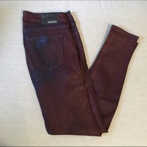 True Religion Skinny Jeans, Maroon Size 30