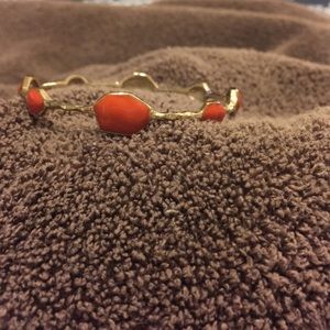Orange and gold bangle