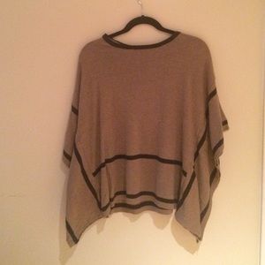 Tan and black Poncho shirt