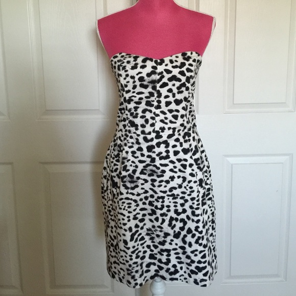 Strapless Animal Print Dress