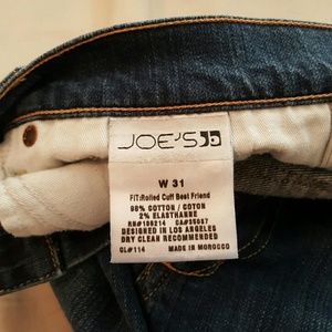 Joe's Jeans Jeans - Joe's rolled cuff best friend jeans Capri Joe's Jeans Jeans - Joe's rolled cuff best friend jeans Capri