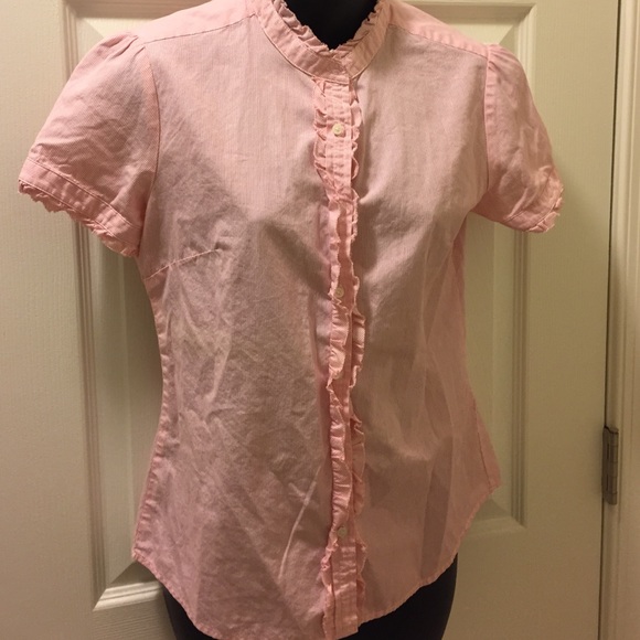J. Crew Tops - J. Crew Pink Short Sleeve Button Down