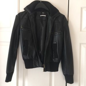 BDG vegan leather bomber jacket XS