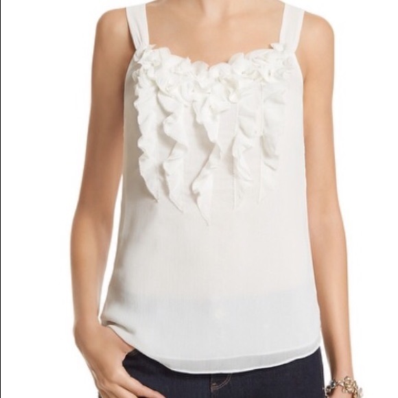White House Black Market Tops - BRAND NEW WHBM ROSETTE & RUFFLE SHELL