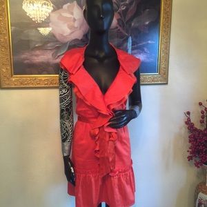 Bebe Orange backless dress