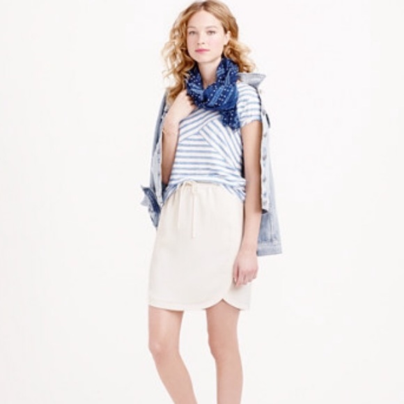 NAVY J. Crew Drapey crepe skirt