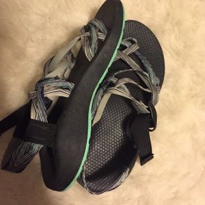 Tiffany blue bottom chacos