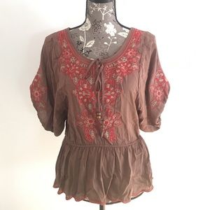 NWOT Angie peasant top