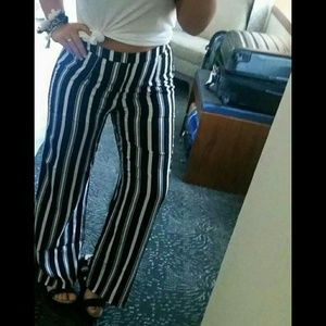 Forever 21 High waisted wide leg striped pants