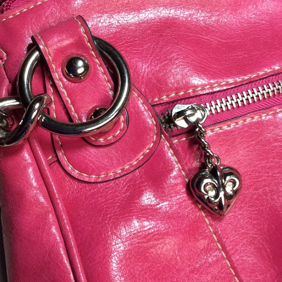 Raspberry Pink Oversized Purse Tote Shoulder Bag - Picture 4 of 4