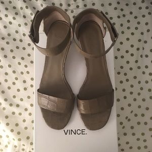 Vince "Rita" Mid Heel Ankle Strap Sandals