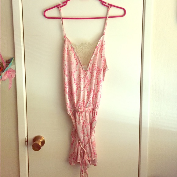 Beach Bunny Pink Damascus Romper - NWOT