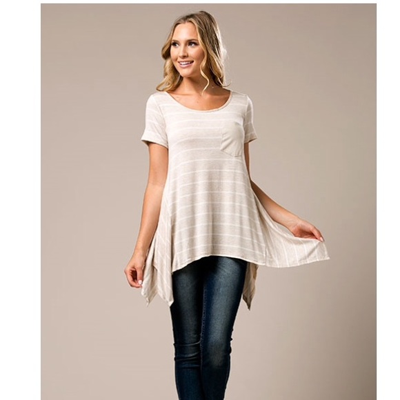 ‼️Clearance Handkerchief Stripe Top - Picture 2 of 6