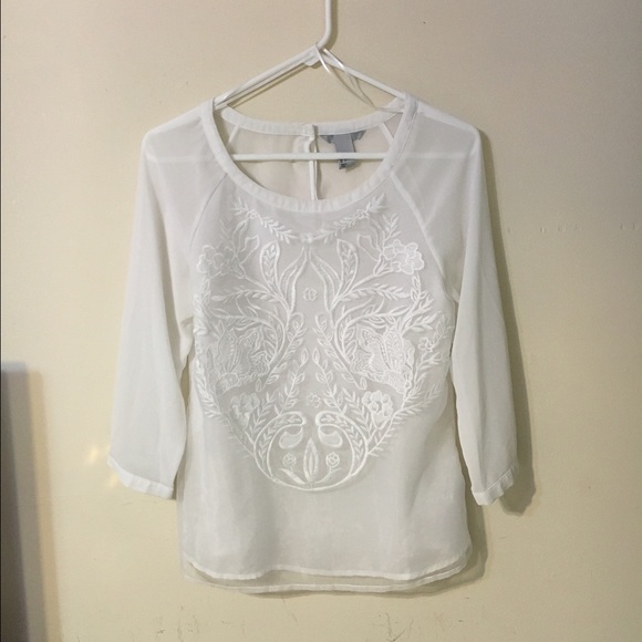 Sheer white top