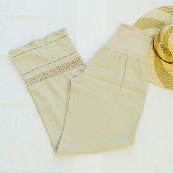 Love Tree yoga waist linen pants
