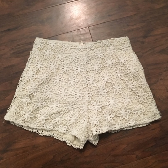 Flower cut out shorts