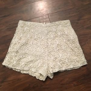 Flower cut out shorts