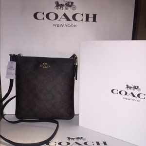 Authentic Coach Signature North/South Crossbody