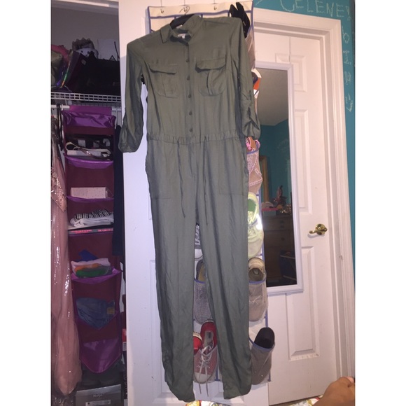 Green jumpsuit