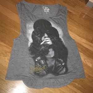 Rock and roll artist 'slash' tank top