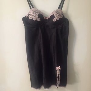 gilligan & o'malley black polyester lingerie slip