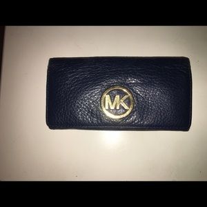 MK dark navy blue wallet