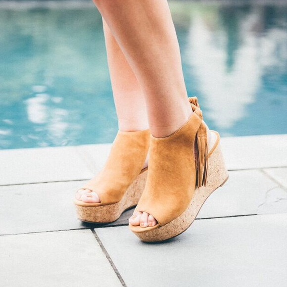 Marc Fisher suede wedges